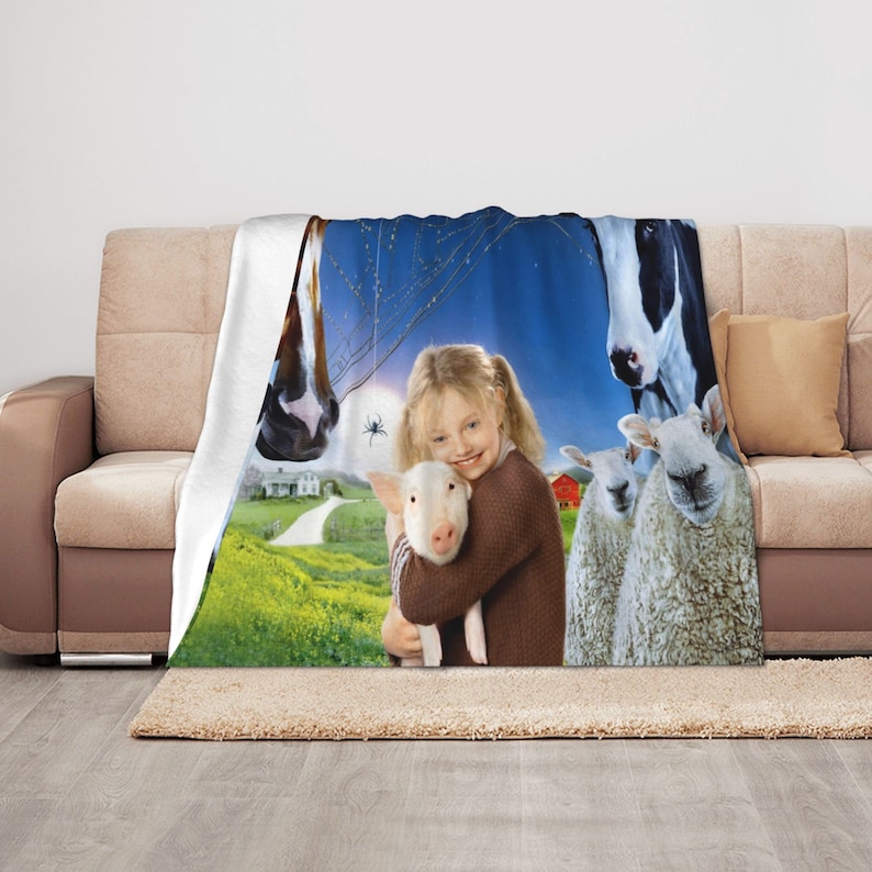Custom Name Charlotte's Web Bedding Set Blanket - Great Gifts for Family and Home Decoration - Image 3