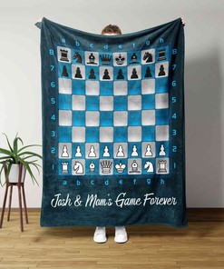 Custom Name Chess Player Quilt Bedding Set, Perfect Gift for Best Friends and Family