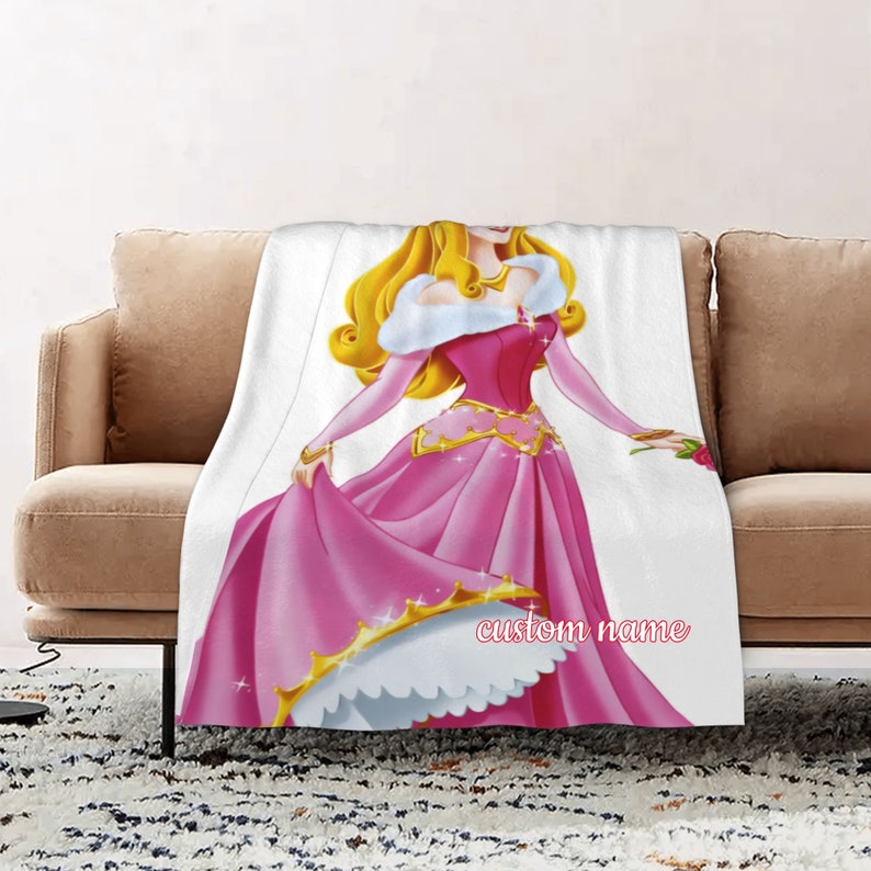 Custom Name Disney Aurora Bedding Set Blanket - Great Gifts for Family and Home Decoration - Image 2