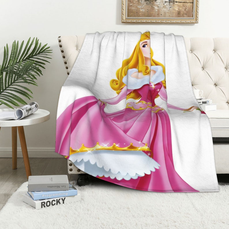 Custom Name Disney Aurora Bedding Set Blanket - Great Gifts for Family and Home Decoration - Image 3