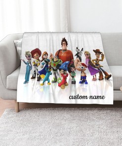 Custom Name Disney Infinity Quilt Blanket Set - Perfect for Home Decoration and Picnic, Great Gifts for Family