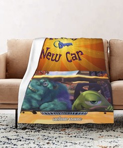 Custom Name Disney Mike's New Car Quilt Bedding Set - Perfect for Home Decoration and Great Gifts for Family