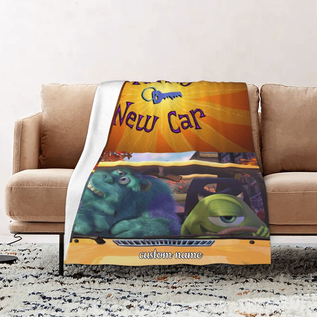 Custom Name Disney Mike's New Car Quilt Bedding Set - Perfect for Home Decoration and Great Gifts for Family