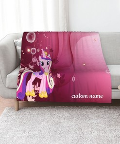 Custom Name Disney My Little Pony Quilt Blanket Bedding Set for Bedroom Decor