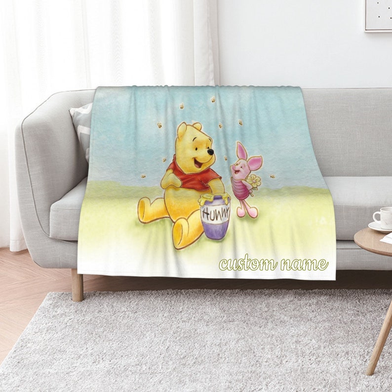 Custom Name Disney Piglet Quilt Blanket for Home Decoration and Gift - Great Gifts for Family - Image 2