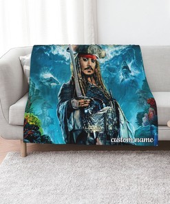 Custom Name Disney Pirates Of The Caribbean Quilt Blanket Set - Perfect for Home Decoration and Picnic, Great Gifts for Family