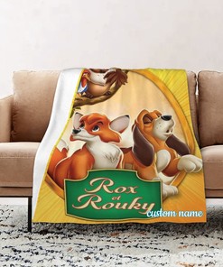Custom Name Disney The Fox and The Hound Quilt Bedding Set - Great Gifts for Family and Home Decoration