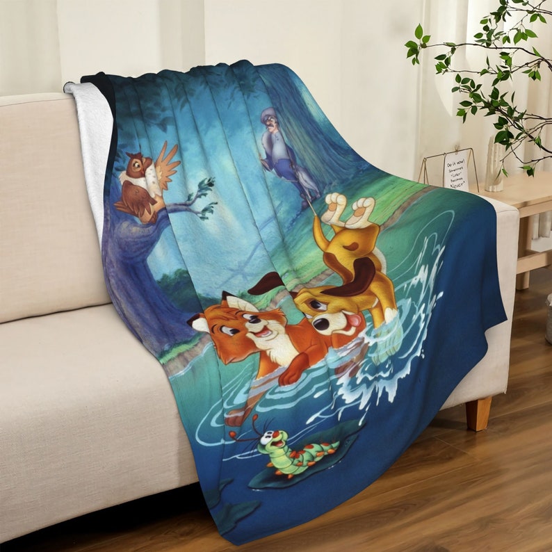 Custom Name Disney The Fox and The Hound Quilt Bedding Set - Suitable for Home Decoration and Picnic - Image 3
