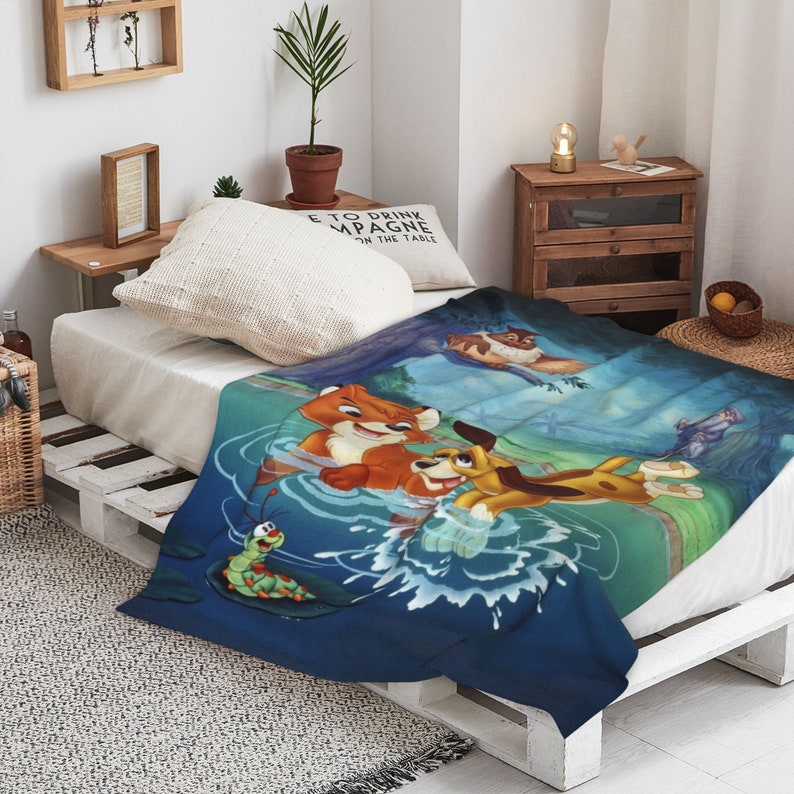 Custom Name Disney The Fox and The Hound Quilt Bedding Set - Suitable for Home Decoration and Picnic - Image 4
