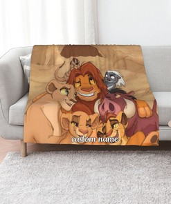 Custom Name Disney The Lion King II Simba's Pride Quilt Blanket - Ideal for Home Decoration