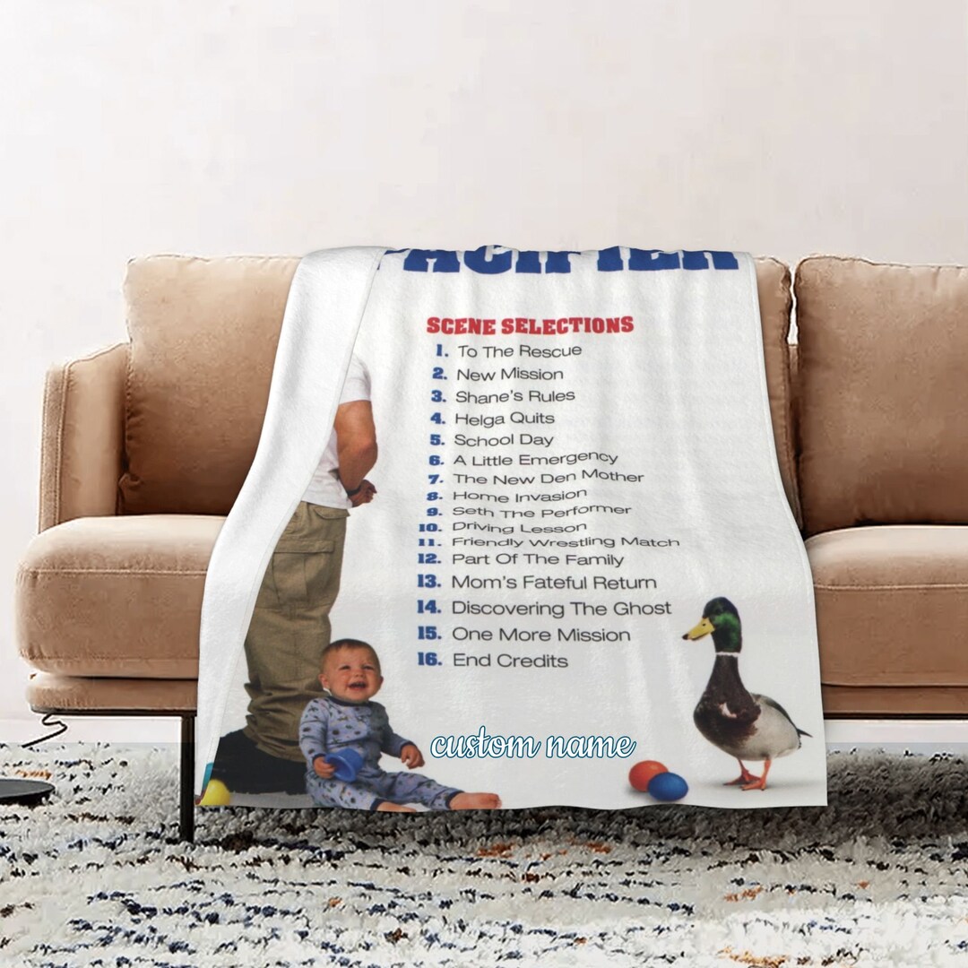 Custom Name Disney The Pacifier Quilt Blanket for Home Decoration and Gift - Great Gifts for Family