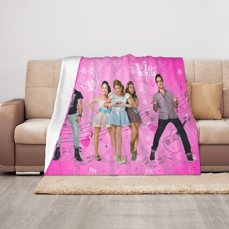 Custom Name Disney Violetta Quilt Blanket Bedding Set for Picnic and Home Decoration - Image 3