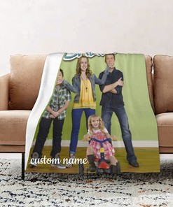 Custom Name Good Luck Charlie Quilt Blanket Set - Perfect for Home Decoration and Picnic, Great Gifts for Family