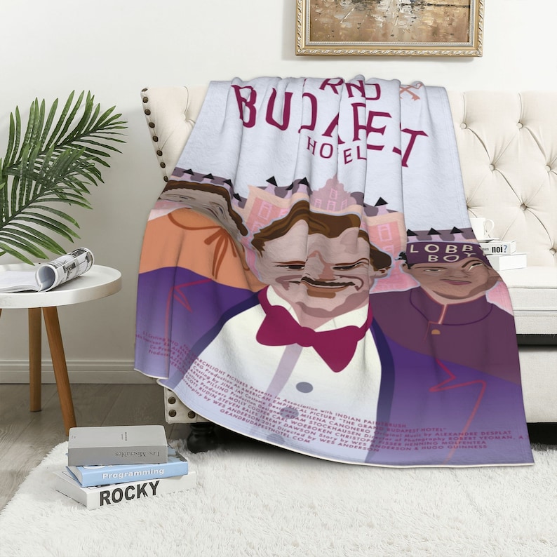 Custom Name Grand Budapest Hotel Quilt Blanket Set - Perfect for Home Decoration and Picnic, Great Gifts for Family - Image 3