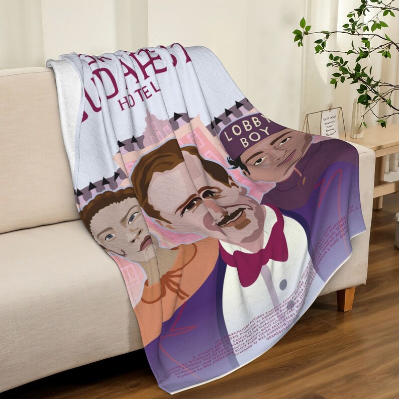 Custom Name Grand Budapest Hotel Quilt Blanket Set - Perfect for Home Decoration and Picnic, Great Gifts for Family - Image 4