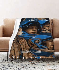 Custom Name Interstellar Quilt Blanket Set - Perfect for Home Decoration and Picnic, Great Gifts for Family