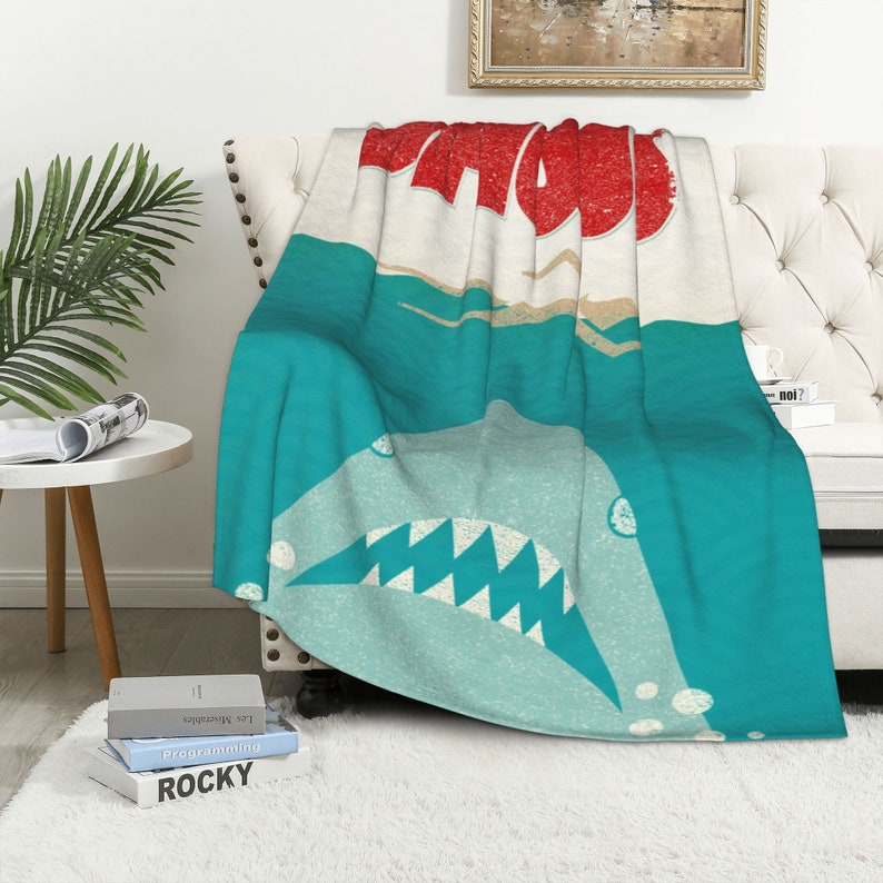 Custom Name Jaws Quilt Blanket Bedding Set for Home Decoration and Gift - Great Gifts for Family - Image 3