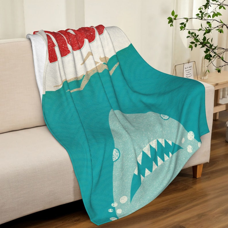 Custom Name Jaws Quilt Blanket Bedding Set for Home Decoration and Gift - Great Gifts for Family - Image 4