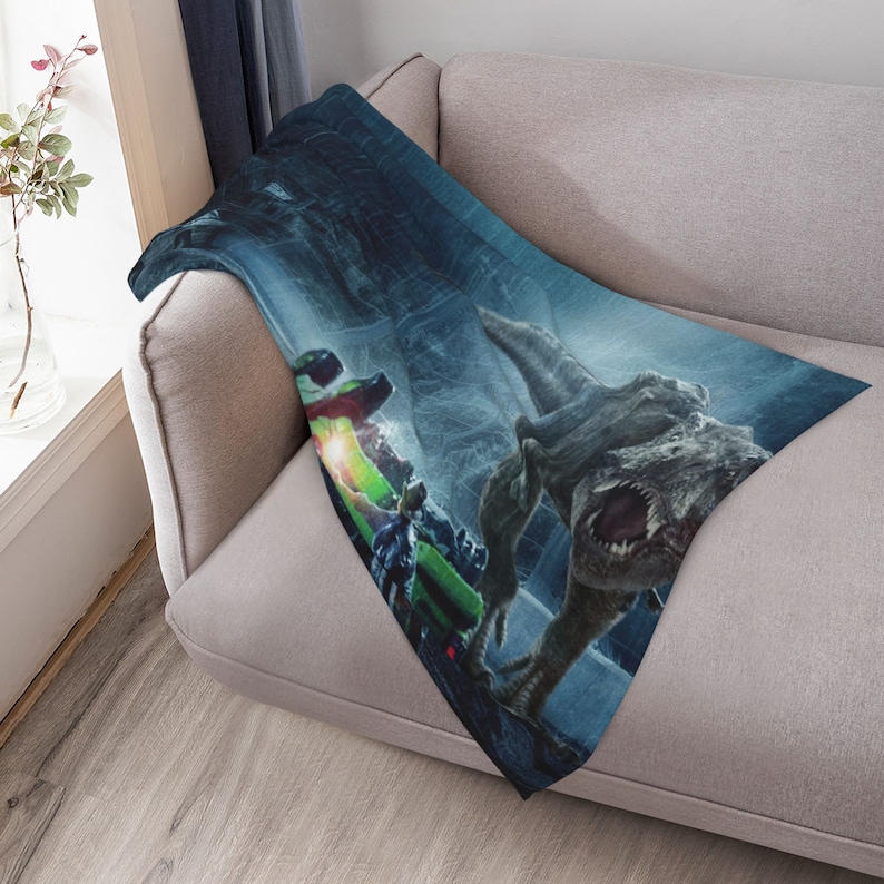Custom Name Jurassic Park Bedding Set Blanket - Suitable for Home Decoration and Picnic - Image 4