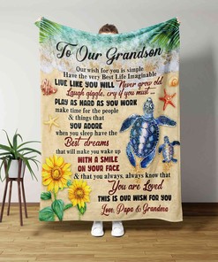 Custom Name Lion Blanket for Our Son - Perfect for Bedroom Decor, Great Gifts for Family