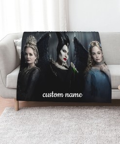 Custom Name Maleficent Mistress Of Evil Quilt Blanket Bedding Set for Bedroom Decor