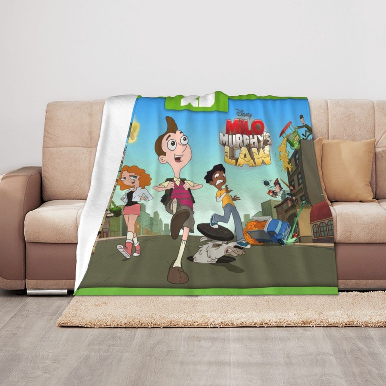 Custom Name Milo Murphy's Law Quilt Blanket Set - Perfect for Home Decoration and Picnic, Great Gifts for Family - Image 3