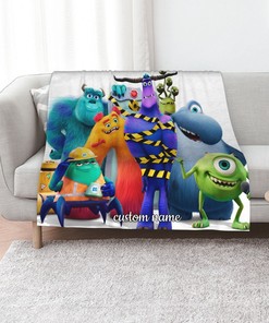 Custom Name Monsters At Work Bedding Set Blanket - Perfect for Bedroom Decor and Home Decoration