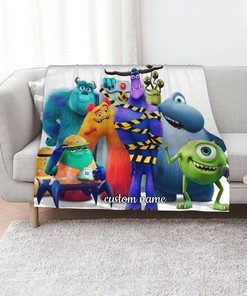 Custom Name Monsters At Work Bedding Set Blanket - Perfect for Bedroom Decor and Home Decoration