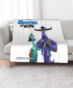 Custom Name Monsters At Work Bedding Set Blanket - Suitable for Home Decoration and Picnic
