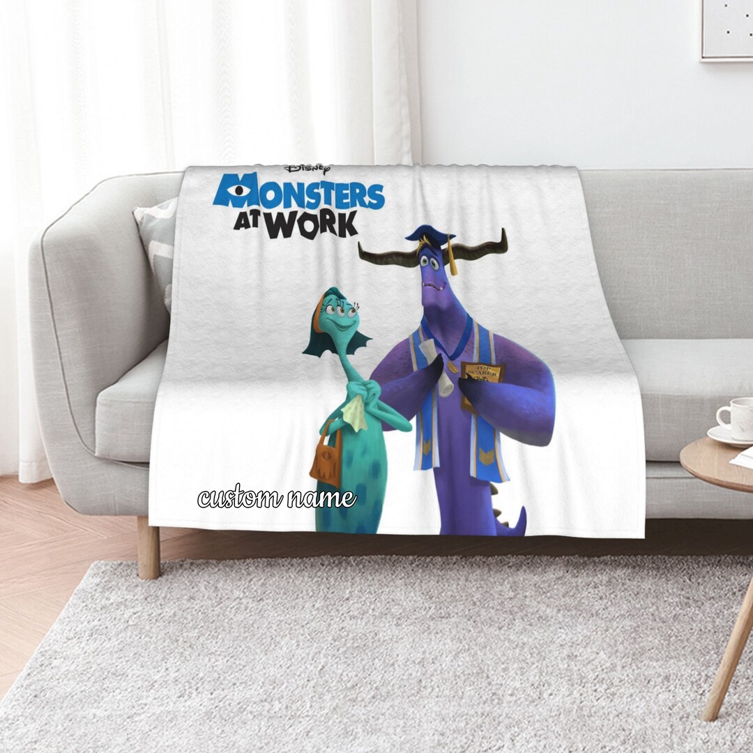 Custom Name Monsters At Work Bedding Set Blanket - Suitable for Home Decoration and Picnic