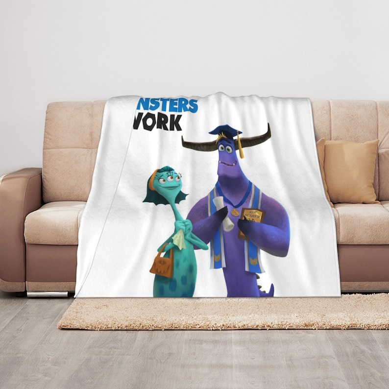 Custom Name Monsters At Work Bedding Set Blanket - Suitable for Home Decoration and Picnic - Image 3