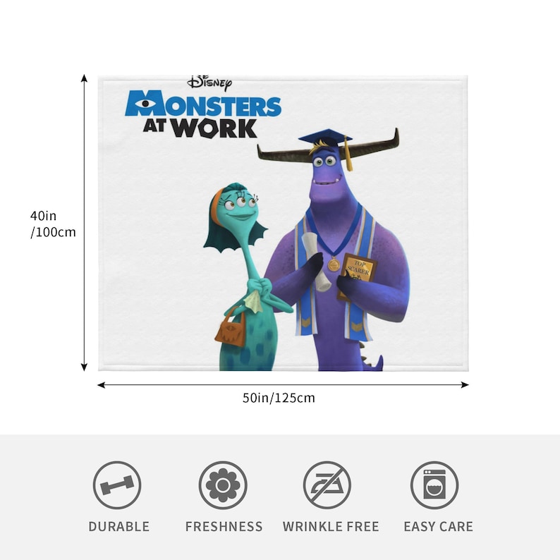 Custom Name Monsters At Work Bedding Set Blanket - Suitable for Home Decoration and Picnic - Image 4