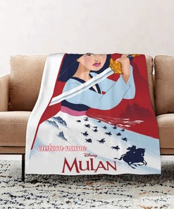 Custom Name Mulan Bedding Set Blanket - Perfect for Bedroom Decor and Home Decoration