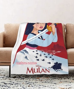 Custom Name Mulan Bedding Set Blanket - Perfect for Bedroom Decor and Home Decoration