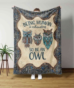 Custom Name Owl Quilt Blanket - Great Gifts for Family