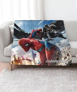 Custom Name Spider-Man Homecoming Quilt Blanket Set - Perfect for Home Decoration and Picnic, Great Gifts for Family, Sofa Blanket.