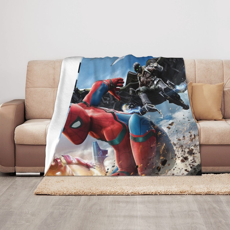 Custom Name Spider-Man Homecoming Quilt Blanket Set - Perfect for Home Decoration and Picnic, Great Gifts for Family, Sofa Blanket. - Image 3