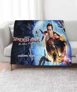 Custom Name Spider-Man No Way Home Bedding Set Blanket - Great Gifts for Family and Home Decoration