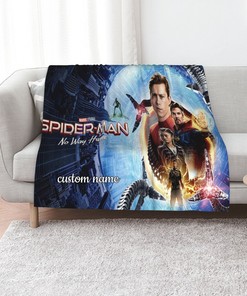 Custom Name Spider-Man No Way Home Bedding Set Blanket - Great Gifts for Family and Home Decoration