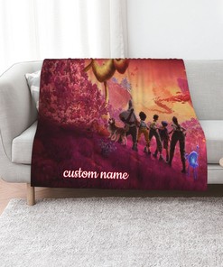 Custom Name Strange World Quilt Blanket Bedding Set for Picnic and Living Room Decor