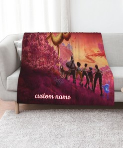 Custom Name Strange World Quilt Blanket Bedding Set for Picnic and Living Room Decor