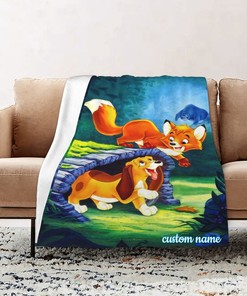 Custom Name The Fox And The Hound Quilt Bedding Set - Perfect for Bedroom Decor, Great Gifts for Family