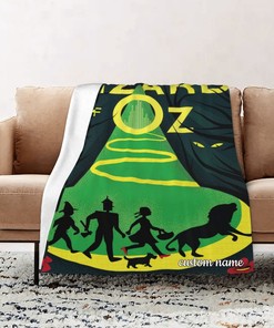 Custom Name The Wizard of OZ Bedding Set Blanket - Suitable for Home Decoration and Picnic