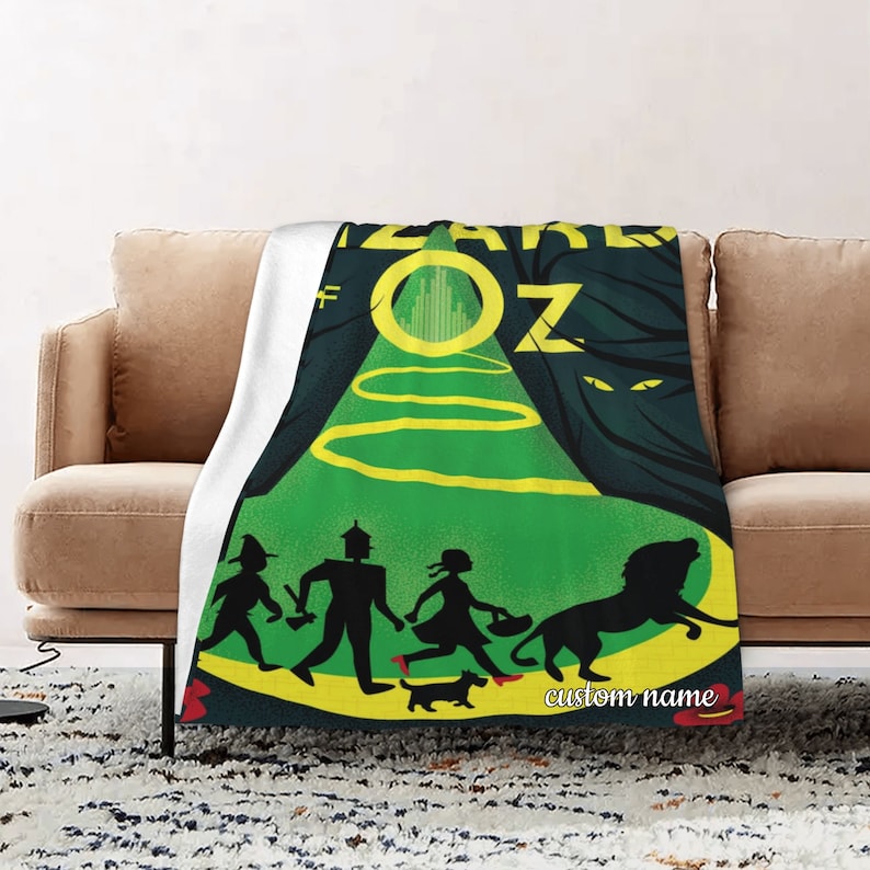 Custom Name The Wizard of OZ Bedding Set Blanket - Suitable for Home Decoration and Picnic - Image 2