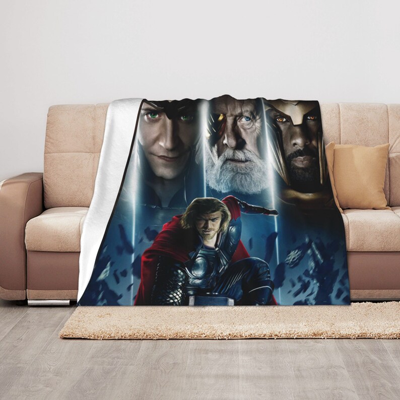 Custom Name Thor Quilt Blanket Set - Perfect for Home Decoration and Picnic, Great Gifts for Family - Image 3