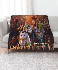 Custom Name Toy Story Quilt Blanket Set - Perfect for Home Decoration and Picnic, Great Gifts for Family