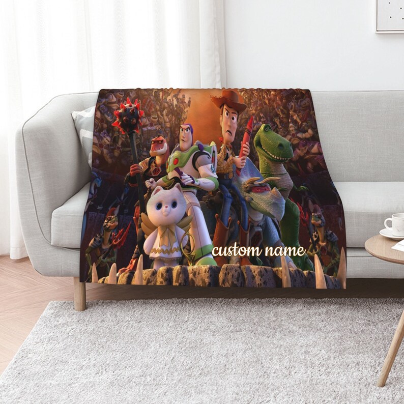 Custom Name Toy Story Quilt Blanket Set - Perfect for Home Decoration and Picnic, Great Gifts for Family - Image 2