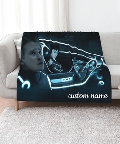 Custom Name Tron Legacy Quilt Blanket Set - Perfect for Home Decoration and Picnic, Great Gifts for Family
