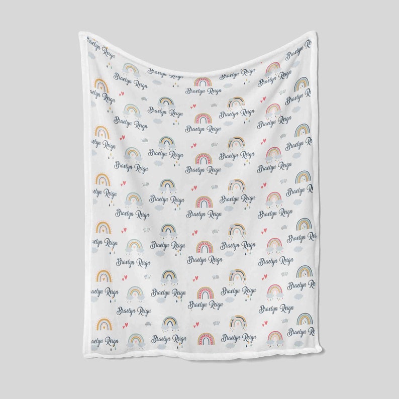 Custom Rainbow Quilt Blanket - With Name, Suitable for Home Decoration or Perfect for Bedroom Decor - Image 3