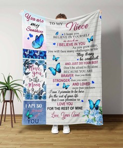 Custom To My Niece Family Quilt Blanket Bedding Set - Home Decoration, Perfect Gift for Kids
